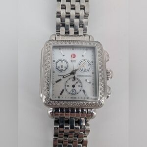 Michele Deco Diamond Chronograph Watch